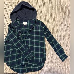 American Eagle Hooded Flanel
